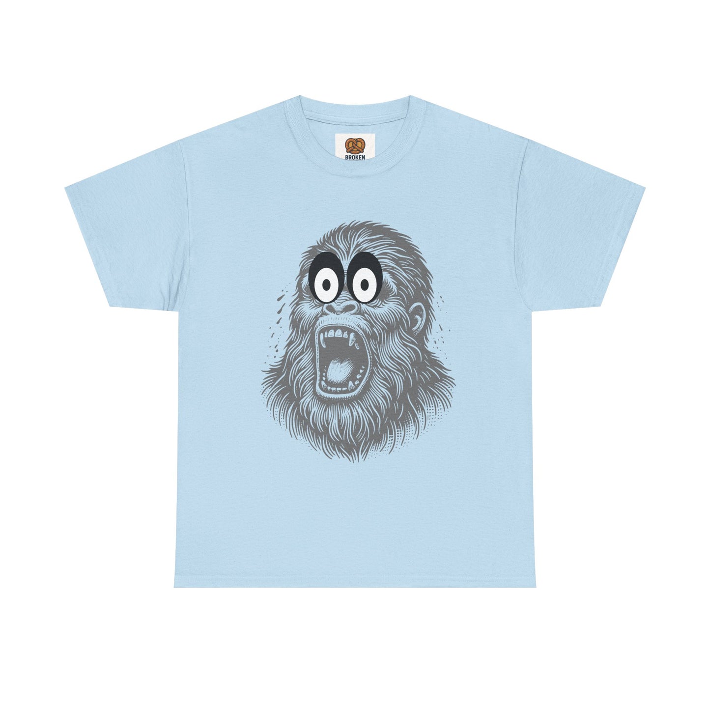Screaming Ape Graphic Tee — Retro Monochrome Primate Design
